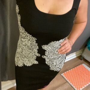 Desigual ribbed bodycon printed dress